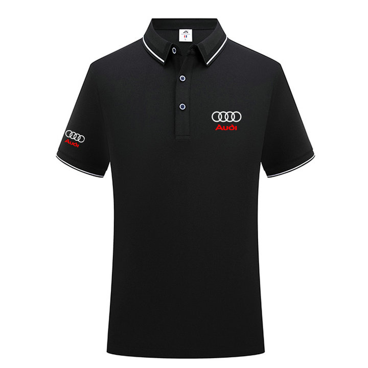 Polo Audi Homme Tennis Manches Courtes 2023 Polo Extérieur été Loisirs Sports T-Shirt